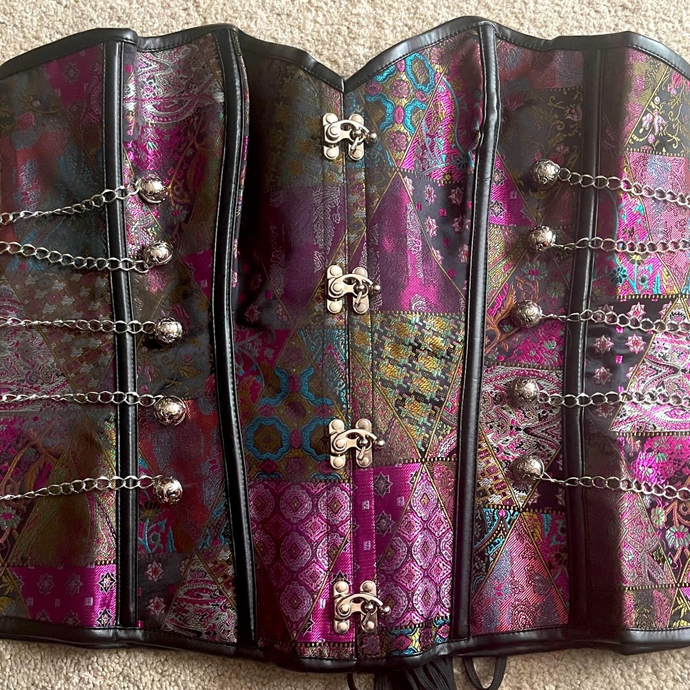 Steampunk Style Paisley Pattern Corset